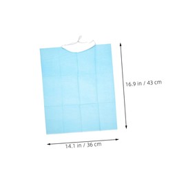 Gatuida 60Pcs Disposable Bibs for Adults Oil Mealtime Protectors for Seniors Lightweight Comfortable Bibs for for Men and Women Blue