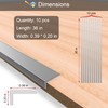 10-Pack 36 Inch Peel and Stick Aluminum Tile Trim, Decorative