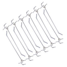 ABOOFAN 50Pcs Triangular Hole Board Hooks for Supermarket Shelving Thick for Hanging Towels Keys and Bags Over Door Storage for Spaces