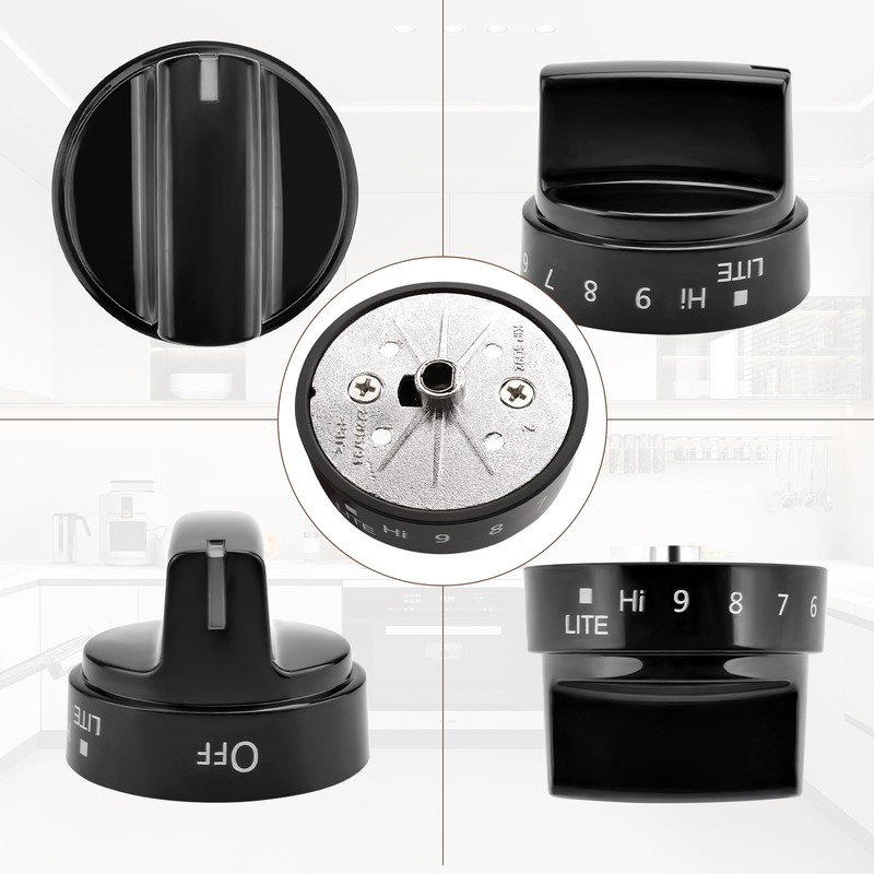 WB03X24759 Gas Stove Knobs Replacements Compatible with GE 222D5793 JGB720DEJ2BB