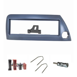 tomzz Audio 2415-009 Radio Fascia Set Compatible with Ford KA RBT Year 1996-2008 Blue Metallic with Radio Adapter ISO Antenna Adapter ISO DIN Release Lever