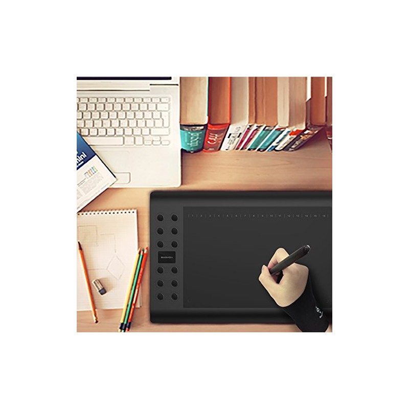 GAOMON Zwei-Finger Lycra Handschuh für Grafiktablett/Leuchttisch/Pen Display - Freie Größe