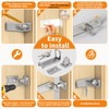 StickNGo 90 Degree Sliding Door Lock, Security Right Angle Hasp