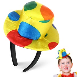 NUOBESTY Circus Clown Hat Funny Clown Hat Small Clown Hat Clown Nose Adult Jester Headband Clown Costume Prop Clown Hats for Adults Clown Hat Women Circus Hat Women's Accessories Clothing