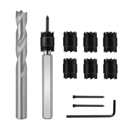 Bestgle Spot Weld Cutter Set 3/8" Double Sided Rotary Spots Weld Remover Cutter Drill Bit HSS Remover Drill Bits Rotary Hole Punch Drill for Power Drill Spot Welding
