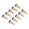 10pcs Air Liquid Tubeless Tire Valve Stem Brass 1 7/8in