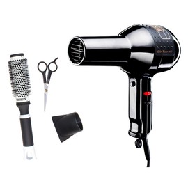 Timco PQSM-1800 Combo Secadora Profesional, Tijeras y Cepillo Redondo                                                                                 