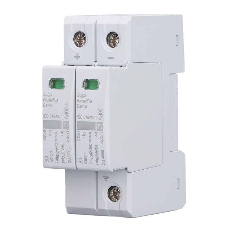 DC Solar PV Surge Protector 2P 10 To 20KA 35mm