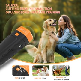 SAIJZEK. Ultrasonic Dog Trainer | Bark Deterrent Training Device | Anti Barking Silencer | Barks No More Devices | Stop Control Dogs Bad Behavior | Stopper Corrector Clicker Repellent