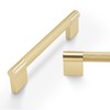 BUKOBYHE 10 Pack 6-1/4 Inch Brushed Brass Kitchen Cabinet Handles