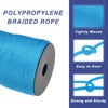 sourcing map 4mm Polypropylene Rope Braided Ropes, 100m Nylon Rope