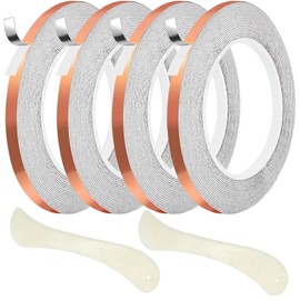 AONUOAO 3/16 Inch Silver Backed Copper Foil Tape for Stained Glass, 1.5 mil
