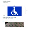 Disabled Toilet Sign (Handicapé) - Sticker Toilet Door Sign PVC