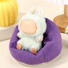 Lyreh Mini Bean Bag Chair for Dolls Seat, Purple Soft