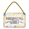 Naherholungsgebiet Tin Sign - Metal Sign with Cord and Suction