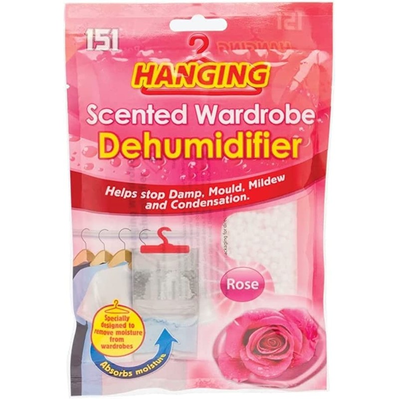 Scented Hanging Wardrobe Dehumidifier Damp Mould Condensation Control Set of