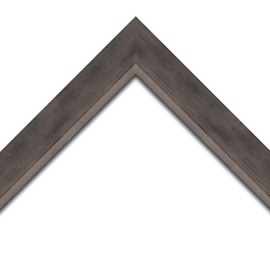 Poster Palooza 20x13 Frame Brushed Silver Grey Baroness Solid Wood Picture Frame | 1.625 Inch Moulding Width | with UV Acrylic Plexiglass, Foam Board Backing & Hanging Hardware Included