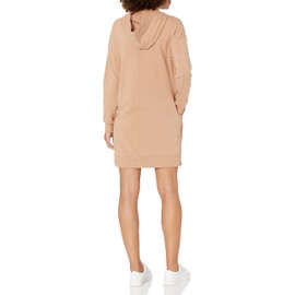 The Drop Women's Iona Long-Sleeve Hooded Mini Sweatshirt Dress, Praline, XS