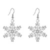 EVER FAITH® Women's Austrian Crystal Snowflake Party Dangle Earring Clear