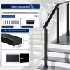 2 Pack 6' Aluminum Black Handrail with Nylon End Caps
