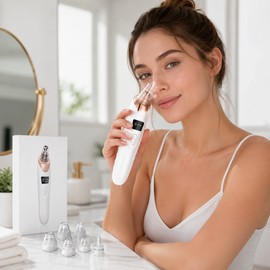 Professional Blackhead Vacuum for Pore Care – Rechargeable Facial Suction Tool for Home Skincare Routine