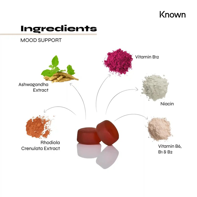 Mood Support Gummies by Known | Ashwagandha, Theanine & Rhodiola