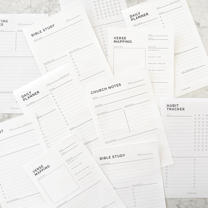 Todaisy Paper Bible Study Supplies 5.5 x 8.5 Church Notes