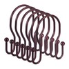 24 Pack Double Shower Curtain Hooks Rings, TENOVEL Double Sided