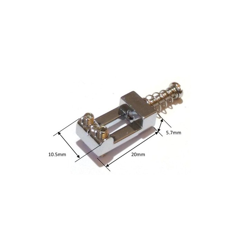 Single individual strat electric guitar bridge saddle in chrome tremolo