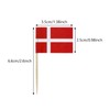 100 Pcs Denmark Flag Danish Toothpick Flags, Small Mini Stick