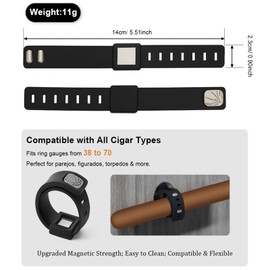 ZYNVORA 2Pack Strong Magnetic Cigar Holder, Adjustable Magnetic Cigar Holder for Golf Cart(Fits 38-60 Ring Gauge), Cigar Holder for Golf Cart for Golfing, Grilling, Fishing and Outdoor Adventures