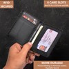 FOXHACKLE Airtag Wallet Slim Minimalist Leather Credit Card Holder for