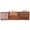 Benthill Men's Genuine Leather Wallet with RFID Protection, Brown -