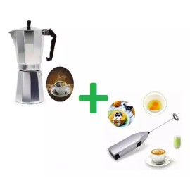 XOF Cafeteras Italianas Caféexpresso Fuegodirecto 3tazas+batidor