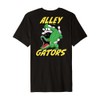 Alley Gators Bowling Team Backside Print Alligator Design Premium T-Shirt