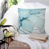 Roses Garden Decorative Throw Pillow Cover Blue Aqua Turquoise Teal