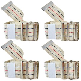 Secure Safety Solutions 4-Pack Gait Belt for Seniors, 60 Inch, Metal Buckle - Medical Transfer Strap, Standing Assist, Elderly Patient Walking Safety Aid, Caregiver, Nurse, Physical Therapy, OT