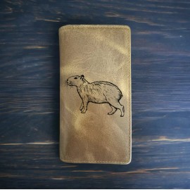 Unbranded Capybara Rodeo Wallet Cowboy Western Buffalo Leather Premium Animal Wild NEW
