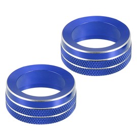 X AUTOHAUX 2pcs AC Knob Caps Air Conditioner Button Decals Stickers Covers for Mazda CX-30 2020-2022 Car Interior Center Console Accessories Blue