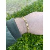 Harlembling 6mm Men's Cuban Miami Link Bracelet Real 18k Gold
