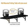 IAE Wall Mounted Folding Table with Pine Wood,48" x 16"