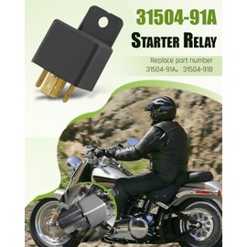 Starter Relay Fit for Harley Road Glide Road King Softail Electra Glide Super Glide Low Rider Tour Glide Dyna FXR Street Wide Glide Sport Glide Softail Replace 31504-91A 31504-91B