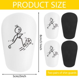 Children's Football Shin Pads, Pack of 2, Football Shin Pads, Football Shin Pads, 8 x 5 cm, Small Shin Pads, Protective Equipment for Teenagers and Adults for Children