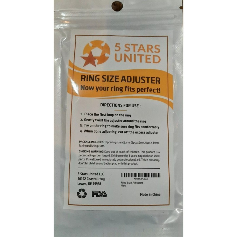 5 Stars United (NEW) 5 STARS UNITED RING SIZE ADJUSTER