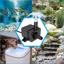 Sumidero Solar Vertical 150L/H Jardín 6V 150L H Micro Bomba de Agua Sumergible sin Escobillas Motor Bomba de Refrigeración Usb Gd