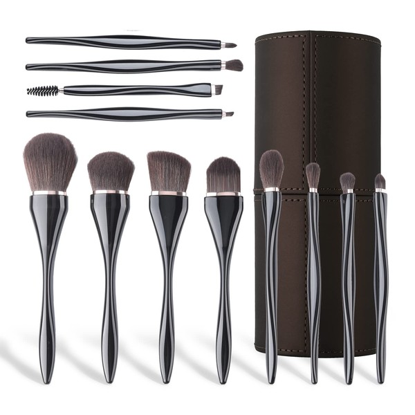 BeautyFactor Juego de brochas de maquillaje, 12 brochas de maquillaje,