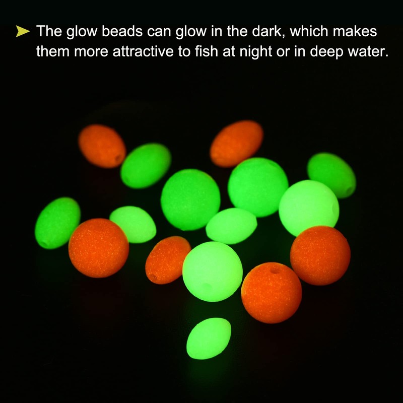 PATIKIL Pack of 200 4 mm Fishing Beads Plastic Glowing