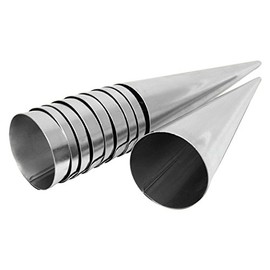 Pillow Baker Cream Horn Shapers Cream Forms Baking Forms Mould with open END Set of 10 Pieces 3,5" x 1" (9cm x 2,5cm)