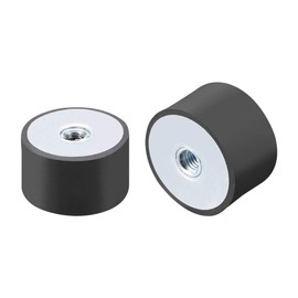 sourcing map 50 x 30mm M10 Thread Female Rubber Mounts,Vibration Isolators,Replaces Anti Vibration Pads Flat Silentblock Base Block