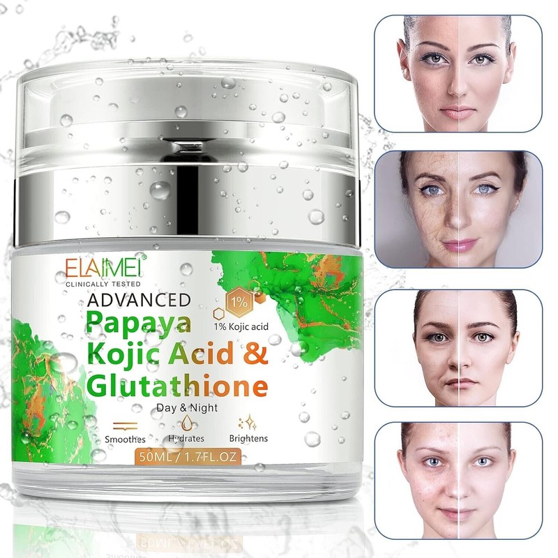 Elemei Papaya Cream, Kojic Acid Glutathione Skin Nourishing Resurfacing Face